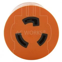 Locking Adapter L14-20P 20 Amp 125/250-Volt 4-Prong Male Plug to L5-20R 3-Prong 20 Amp 125-Volt Locking Female Connector by AC WORKS -AC WORKS Shop orange ac works plug adapters adl1420l520 1f 1000