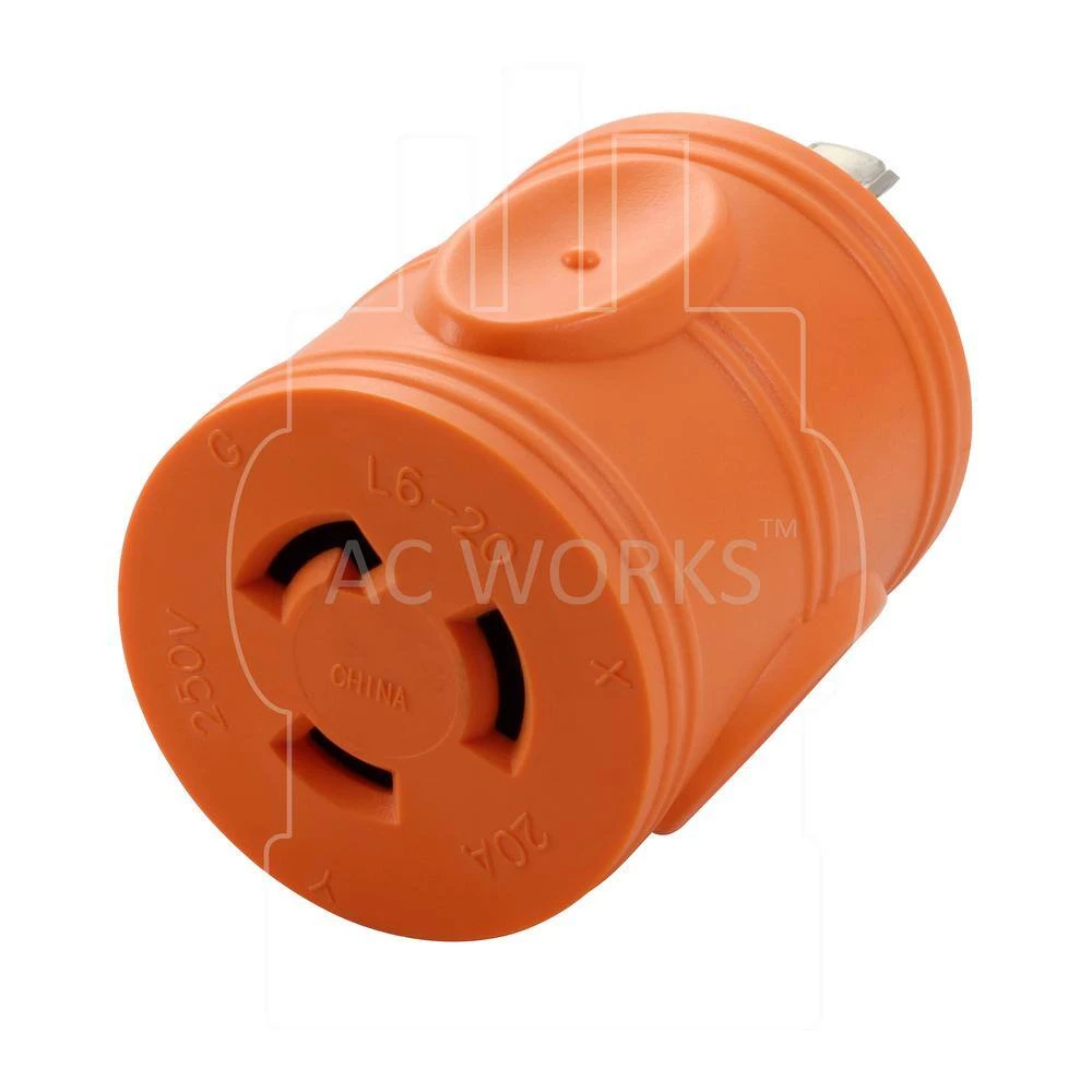 Locking Adapter 4-Prong 20 Amp 125/250-Volt NEMA L14-20P Locking Plug To L6-20R 20 Amp 250-Volt Locking Female Connector by AC WORKS 6 Locking Adapter 4-Prong 20 Amp 125/250-Volt NEMA L14-20P Locking Plug To L6-20R 20 Amp 250-Volt Locking Female Connector by AC WORKS - Image 4