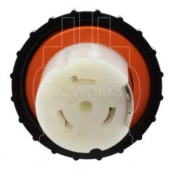 AC Connectors Adapter NEMA L14-20P 4-Prong 20 Amp Generator Locking Plug to RV/Marine 50 Amp Inlet by AC WORKS -AC WORKS Shop orange ac works plug adapters adl1420ss2 1f 1000