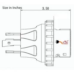 AC Connectors Adapter NEMA L14-20P 4-Prong 20 Amp Generator Locking Plug to RV/Marine 50 Amp Inlet by AC WORKS -AC WORKS Shop orange ac works plug adapters adl1420ss2 44 1000