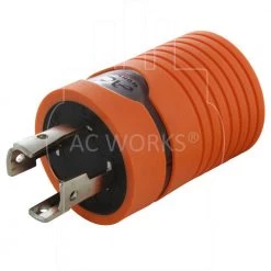 30 Amp 4-Prong L14-30 Locking Plug to NEMA 6-20 15/20 Amp 250-Volt Female Connector by AC WORKS -AC WORKS Shop orange ac works plug adapters adl1430620 44 1000