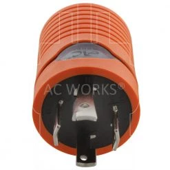 30 Amp 4-Prong L14-30 Locking Plug to NEMA 6-20 15/20 Amp 250-Volt Female Connector by AC WORKS -AC WORKS Shop orange ac works plug adapters adl1430620 4f 1000