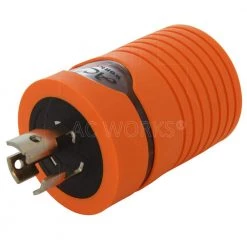 Locking Adapter NEMA L5-15P 15 Amp Locking Plug to Household 15/20 Amp Connector by AC WORKS 13 Locking Adapter NEMA L5-15P 15 Amp Locking Plug to Household 15/20 Amp Connector by AC WORKS -AC WORKS Shop orange ac works plug adapters adl515520 d 44 1000