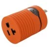 Locking Adapter NEMA L5-15P 15 Amp Locking Plug to Household 15/20 Amp Connector by AC WORKS 1 Locking Adapter NEMA L5-15P 15 Amp Locking Plug to Household 15/20 Amp Connector by AC WORKS -AC WORKS Shop orange ac works plug adapters adl515520 d 64 1000
