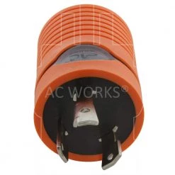 Generator Locking Adapter L5-30P 30A 125V 3-Prong Locking Plug to 5-15/20R 15/20 Amp Household T Blade Female Connector by AC WORKS 12 Generator Locking Adapter L5-30P 30A 125V 3-Prong Locking Plug to 5-15/20R 15/20 Amp Household T Blade Female Connector by AC WORKS -AC WORKS Shop orange ac works plug adapters adl530520 4f 1000