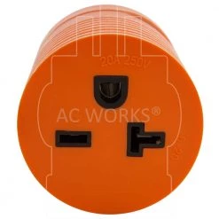 Adapter L6-20P 20 Amp 250-Volt Plug to NEMA 6-15/20R 15/20 Amp 250-Volt Connector by AC WORKS 12 Adapter L6-20P 20 Amp 250-Volt Plug to NEMA 6-15/20R 15/20 Amp 250-Volt Connector by AC WORKS -AC WORKS Shop orange ac works plug adapters adl620620 d 1f 1000