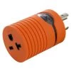Adapter L6-20P 20 Amp 250-Volt Plug to NEMA 6-15/20R 15/20 Amp 250-Volt Connector by AC WORKS 1 Adapter L6-20P 20 Amp 250-Volt Plug to NEMA 6-15/20R 15/20 Amp 250-Volt Connector by AC WORKS -AC WORKS Shop orange ac works plug adapters adl620620 d 64 1000