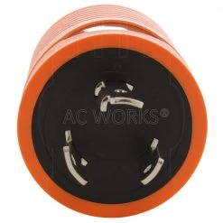 Plug Adapter L6-20P 20 Amp 250-Volt Male Plug to L6-30R 30 Amp Female Connector by AC WORKS 10 Plug Adapter L6-20P 20 Amp 250-Volt Male Plug to L6-30R 30 Amp Female Connector by AC WORKS -AC WORKS Shop orange ac works plug adapters adl620l630 4f 1000