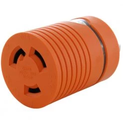 Plug Adapter L6-20P 20 Amp 250-Volt Male Plug to L6-30R 30 Amp Female Connector by AC WORKS