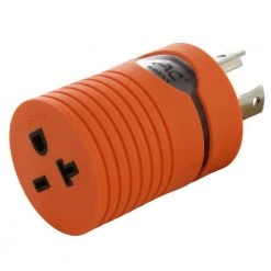Adapter L6-30P 30 Amp 250-Volt Plug to NEMA 6-15/20R 15/20 Amp 250-Volt Female Connector by AC WORKS