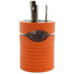 Adapter L6-30P 30 Amp 250-Volt Plug to NEMA 6-15/20R 15/20 Amp 250-Volt Female Connector by AC WORKS -AC WORKS Shop orange ac works plug adapters adl630620 d fa 1000