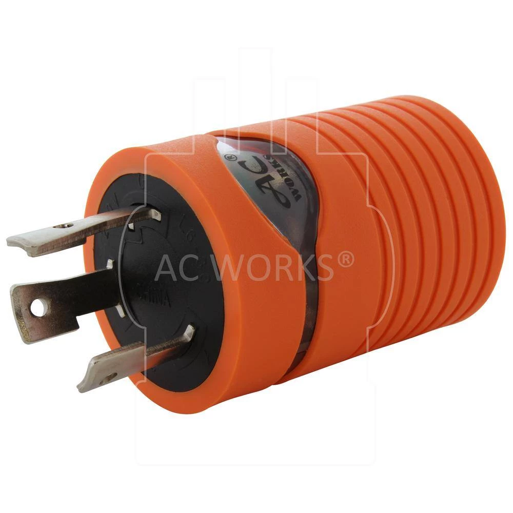 L6-30 Industrial Plug Adapter 30 Amp 250-Volt Locking Plug to L14-30R 30 Amp 4-Prong Locking Female Connector by AC WORKS 7 L6-30 Industrial Plug Adapter 30 Amp 250-Volt Locking Plug to L14-30R 30 Amp 4-Prong Locking Female Connector by AC WORKS - Image 5