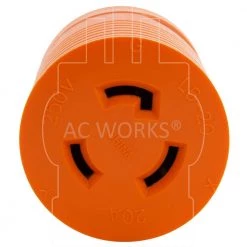 Plug Adapter L6-30P 30 Amp 250-Volt Male Plug to L6-20R 20 Amp Locking Female Connector by AC WORKS 13 Plug Adapter L6-30P 30 Amp 250-Volt Male Plug to L6-20R 20 Amp Locking Female Connector by AC WORKS -AC WORKS Shop orange ac works plug adapters adl630l620 1f 1000