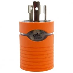 Plug Adapter L6-30P 30 Amp 250-Volt Male Plug to L6-20R 20 Amp Locking Female Connector by AC WORKS 15 Plug Adapter L6-30P 30 Amp 250-Volt Male Plug to L6-20R 20 Amp Locking Female Connector by AC WORKS -AC WORKS Shop orange ac works plug adapters adl630l620 fa 1000