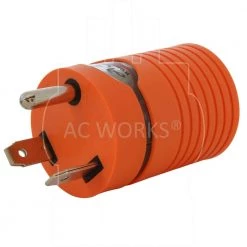 AC Connectors Generator Adapter RV 30 Amp TT-30P to L5-30R 30 Amp 3-Prong Locking Connector by AC WORKS -AC WORKS Shop orange ac works plug adapters adttl530 44 1000
