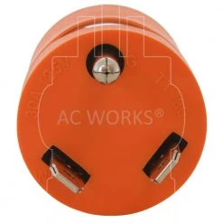 AC Connectors Generator Adapter RV 30 Amp TT-30P to L5-30R 30 Amp 3-Prong Locking Connector by AC WORKS -AC WORKS Shop orange ac works plug adapters adttl530 4f 1000