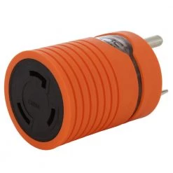 AC Connectors Generator Adapter RV 30 Amp TT-30P to L5-30R 30 Amp 3-Prong Locking Connector by AC WORKS