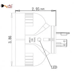 Generator V-Duo Outlet Adapter L5-30P 30 Amp 3-Prong Locking Plug to Two 15 Amp/20 Amp Household Outlet by AC WORKS -AC WORKS Shop orange ac works plug adapters advl530520 44 1000