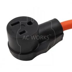 1.5 ft. Welder Adaper Generator L14-30 Plug (4-Prong 30 Amp) to NEMA 6-50R 50 Amp 250-Volt Adapter Cord by AC WORKS -AC WORKS Shop orange ac works plug adapters l1430650 018 1f 1000