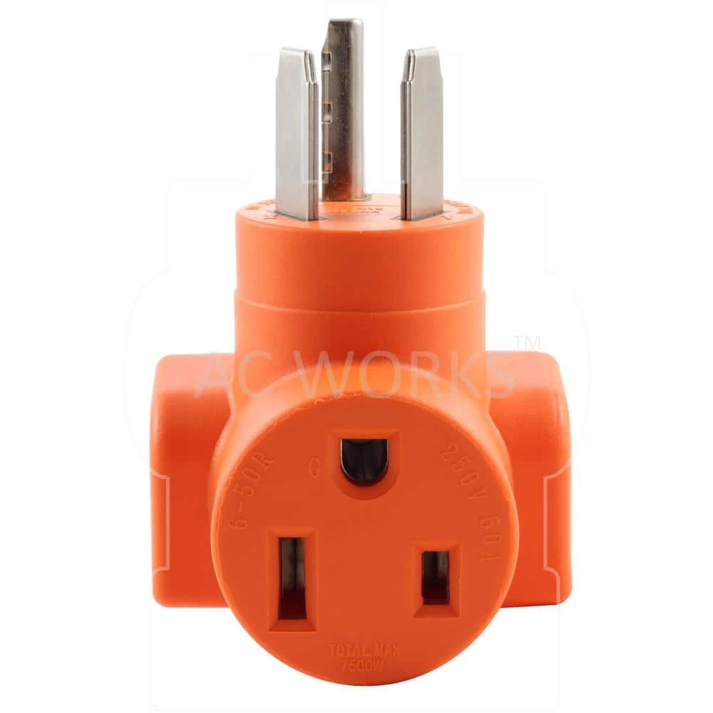 AC Connectors NEMA 10-30 3-Prong Dryer Plug to 6-50 Welder Adapter by AC WORKS 6 AC Connectors NEMA 10-30 3-Prong Dryer Plug to 6-50 Welder Adapter by AC WORKS - Image 4