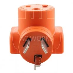 AC Connectors NEMA 10-30 3-Prong Dryer Plug to 6-50 Welder Adapter by AC WORKS 11 AC Connectors NEMA 10-30 3-Prong Dryer Plug to 6-50 Welder Adapter by AC WORKS -AC WORKS Shop orange ac works plug adapters wd1030650 4f 1000