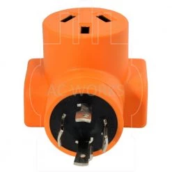 30 Amp 4-Prong L14-30P 30 Amp Generator Locking Plug to 10-50R 50 Amp 125-Volt/250-Volt Welder Adapter by AC WORKS 10 30 Amp 4-Prong L14-30P 30 Amp Generator Locking Plug to 10-50R 50 Amp 125-Volt/250-Volt Welder Adapter by AC WORKS -AC WORKS Shop orange ac works plug adapters wdl14301050 4f 1000