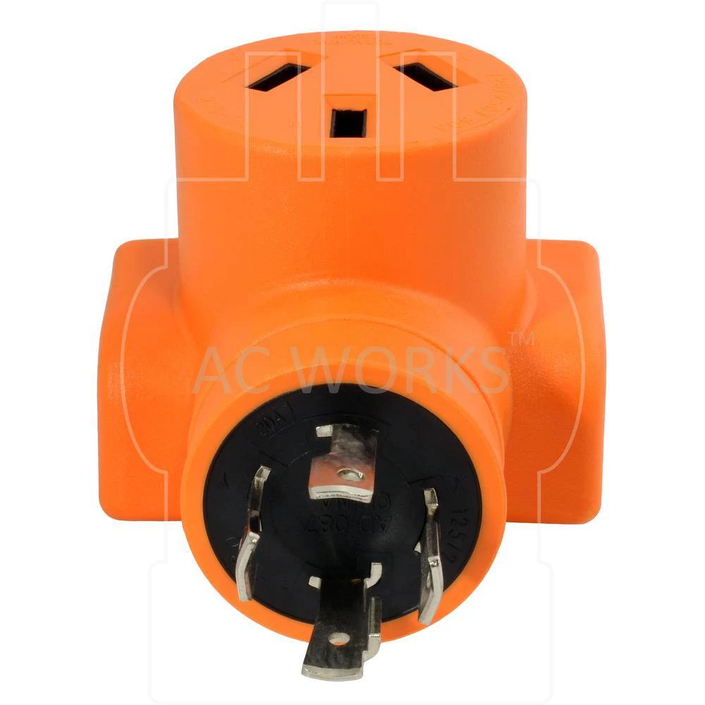30 Amp 4-Prong L14-30P 30 Amp Generator Locking Plug to 10-50R 50 Amp 125-Volt/250-Volt Welder Adapter by AC WORKS 5 30 Amp 4-Prong L14-30P 30 Amp Generator Locking Plug to 10-50R 50 Amp 125-Volt/250-Volt Welder Adapter by AC WORKS - Image 3
