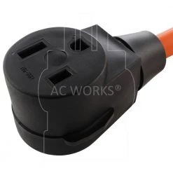 AC Connectors 1.5 ft. L6-20P 20 Amp 250-Volt Locking Plug to 6-50 Welder Connector by AC WORKS 10 AC Connectors 1.5 ft. L6-20P 20 Amp 250-Volt Locking Plug to 6-50 Welder Connector by AC WORKS -AC WORKS Shop orange ac works plug adapters wdl620650 018 1f 1000