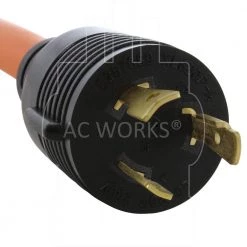 AC Connectors 1.5 ft. L6-20P 20 Amp 250-Volt Locking Plug to 6-50 Welder Connector by AC WORKS 9 AC Connectors 1.5 ft. L6-20P 20 Amp 250-Volt Locking Plug to 6-50 Welder Connector by AC WORKS -AC WORKS Shop orange ac works plug adapters wdl620650 018 4f 1000