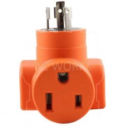 AC Connectors L6-30P 30 Amp 250-Volt Locking Plug to 6-50 Welder Connector by AC WORKS -AC WORKS Shop orange ac works plug adapters wdl630650 1f 1000