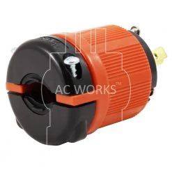 AC Connectors NEMA L6-20P 20 Amp 250-Volt 3-Prong Assembly Locking Male Plug by AC WORKS 9 AC Connectors NEMA L6-20P 20 Amp 250-Volt 3-Prong Assembly Locking Male Plug by AC WORKS -AC WORKS Shop orange black ac works electrical plugs connectors asl620p 4f 1000