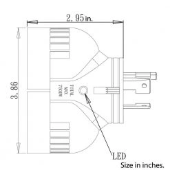 Industrial V-Duo Outlet Adapter L6-30P 30 Amp 250-Volt 3-Prong Locking Plug to (2) L6-30R Female Connectors by AC WORKS -AC WORKS Shop orange black ac works plug adapters advl630l630 44 1000