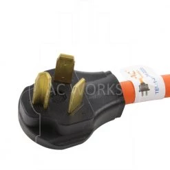 10/3 STW 1.5 ft. Welder Adapter Cord 3-Prong 10-30P Dryer Plug to 6-50R Welder Outlet by AC WORKS -AC WORKS Shop orange black ac works plug adapters wd1030650 018 4f 1000