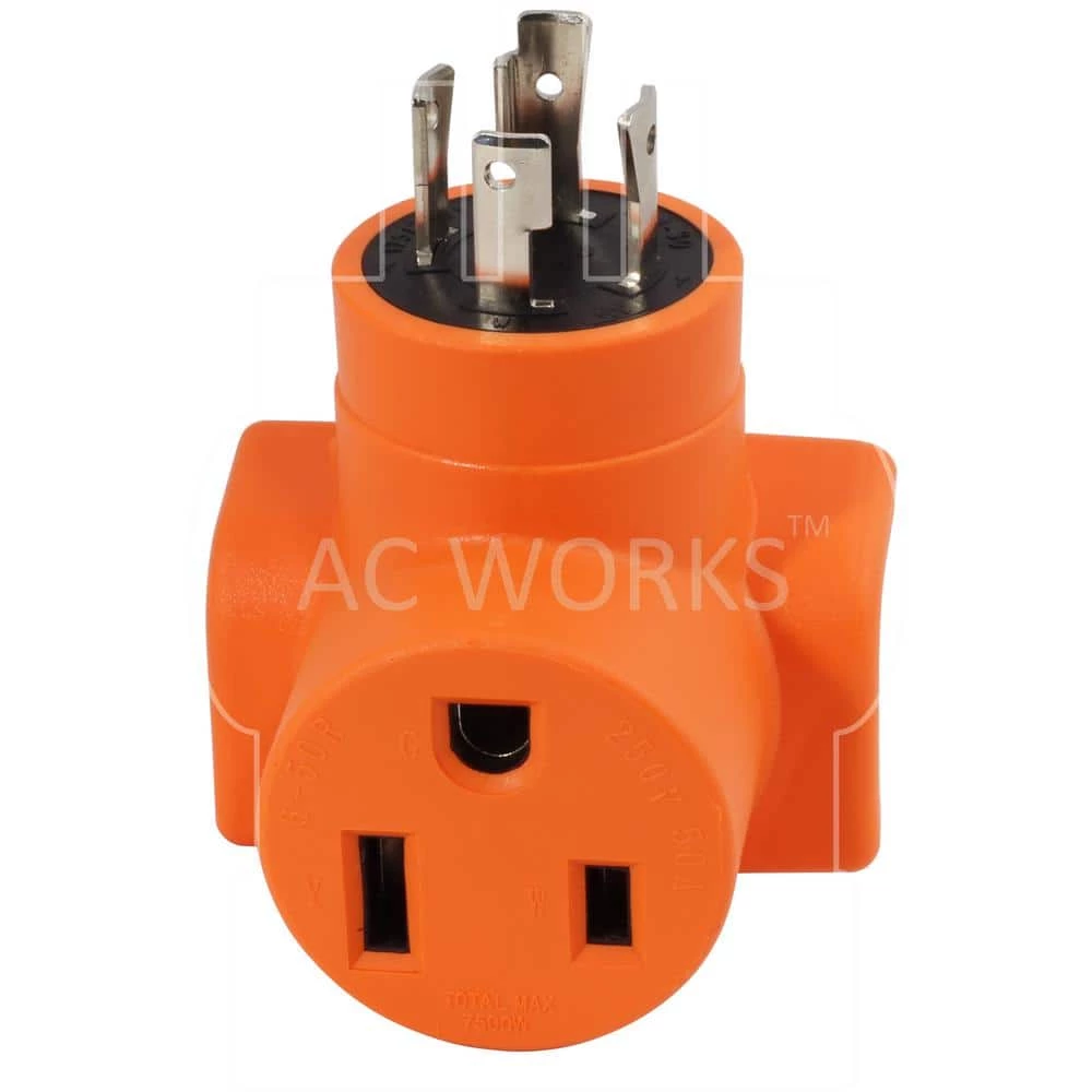 Welder Adapter 30 Amp 4-Prong L14-30P 30 Amp Generator Locking Plug to 6-50R 50 Amp 250-Volt Welder Adapter by AC WORKS 6 Welder Adapter 30 Amp 4-Prong L14-30P 30 Amp Generator Locking Plug to 6-50R 50 Amp 250-Volt Welder Adapter by AC WORKS - Image 4