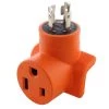 Welder Adapter 30 Amp 4-Prong L14-30P 30 Amp Generator Locking Plug to 6-50R 50 Amp 250-Volt Welder Adapter by AC WORKS