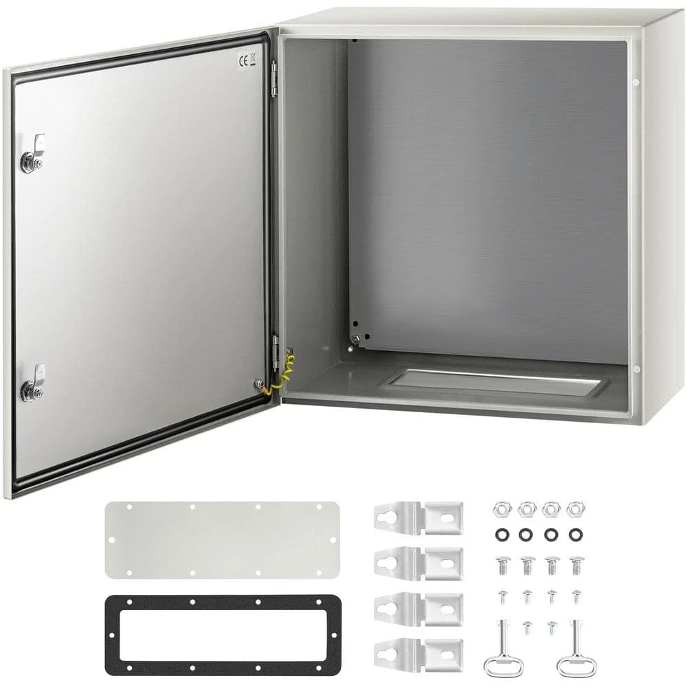 Electrical Box 24 in. x 24 in. x 12 in. IP66 Waterproof Steel Electrical Junction Box with Mounting Plate for Outdoor by VEVOR 3 Electrical Box 24 in. x 24 in. x 12 in. IP66 Waterproof Steel Electrical Junction Box with Mounting Plate for Outdoor by VEVOR
