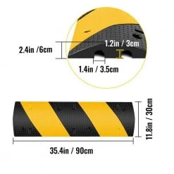 35.4 in. x 11.8 in. x 2.4 in. Cable Organizer 2-Channel Speed Bump 22,046 lbs. Load Cable Protector Ramp, 1-Pack by VEVOR -AC WORKS Shop vevor cable organizers gxb1g3ftzhhxwjsd1v0 76 1000