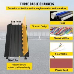 37 in. x 20 in. x 3 in. Clamshell Cable Organizer 3-Channel Speed Bump 44,000 lbs. Load Cable Protectors Ramps, 1-Pack by VEVOR -AC WORKS Shop vevor cable organizers gxb900x580x75 3pcv0 4f 1000