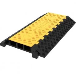 37 in. x 20 in. x 3 in. Clamshell Cable Organizer 3-Channel Speed Bump 44,000 lbs. Load Cable Protectors Ramps, 1-Pack by VEVOR