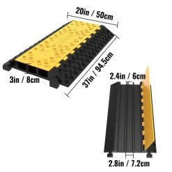 37 in. x 20 in. x 3 in. Clamshell Cable Organizer 3-Channel Speed Bump 44,000 lbs. Load Cable Protectors Ramps, 1-Pack by VEVOR -AC WORKS Shop vevor cable organizers gxb900x580x75 3pcv0 76 1000