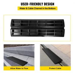 47.2 in. x 16.1 in. x 2.6 in. Speed Bump 1-Channel Cable Protectors Rubber Driveway Ramps, 1-Pack by VEVOR -AC WORKS Shop vevor cable organizers gxbdjlypdyc477jbfv0 1f 1000
