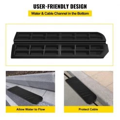 47.2 in. x 16.1 in. x 2.6 in. Speed Bump 1-Channel Cable Protectors Rubber Driveway Ramps, 2-Pack by VEVOR 15 47.2 in. x 16.1 in. x 2.6 in. Speed Bump 1-Channel Cable Protectors Rubber Driveway Ramps, 2-Pack by VEVOR -AC WORKS Shop vevor cable organizers gxbjtlypdy247yn8bv0 1f 1000