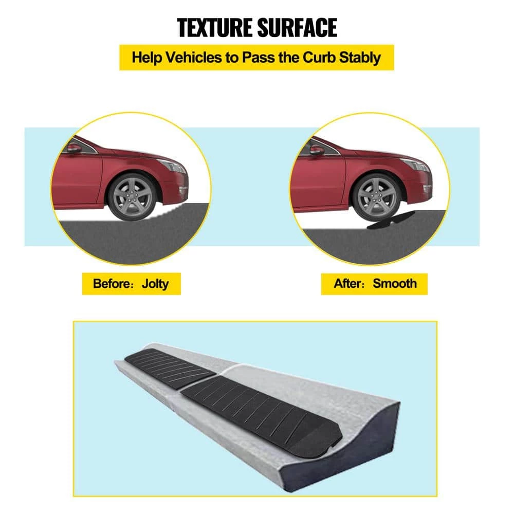 47.2 in. x 16.1 in. x 2.6 in. Speed Bump 1-Channel Cable Protectors Rubber Driveway Ramps, 2-Pack by VEVOR 8 47.2 in. x 16.1 in. x 2.6 in. Speed Bump 1-Channel Cable Protectors Rubber Driveway Ramps, 2-Pack by VEVOR - Image 6