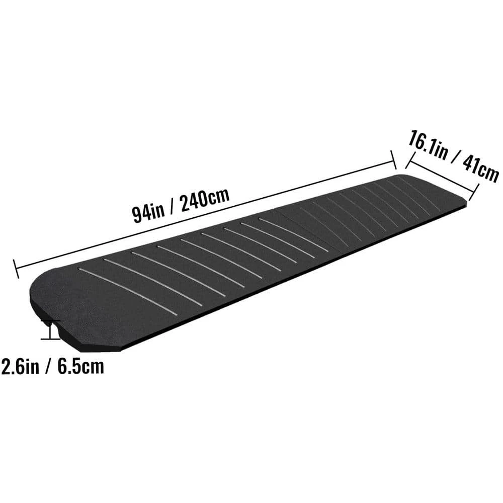 47.2 in. x 16.1 in. x 2.6 in. Speed Bump 1-Channel Cable Protectors Rubber Driveway Ramps, 2-Pack by VEVOR 10 47.2 in. x 16.1 in. x 2.6 in. Speed Bump 1-Channel Cable Protectors Rubber Driveway Ramps, 2-Pack by VEVOR - Image 8