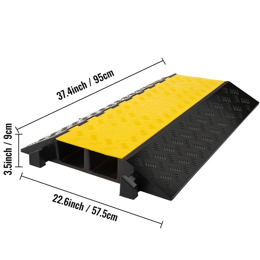 37.4in. x 22.6in. x 3.5in. Cable Organizer 2-Channel Speed Bump 22,000 lbs. Load Clamshell Cable Protectors Ramp, 1-Pack by VEVOR 9 37.4in. x 22.6in. x 3.5in. Cable Organizer 2-Channel Speed Bump 22,000 lbs. Load Clamshell Cable Protectors Ramp, 1-Pack by VEVOR - Image 7
