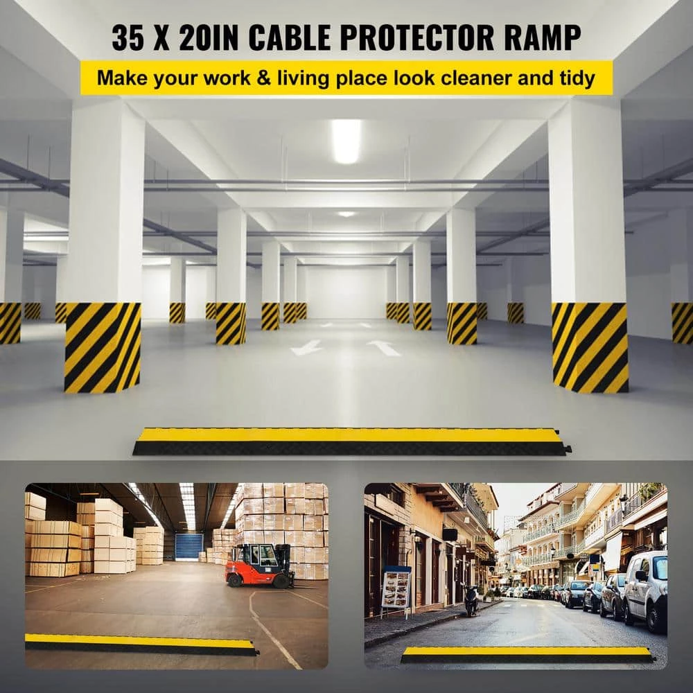 35 in. x 20 in. x 2 in. Clamshell Cable Organizer 5-Channel Speed Bump 88,184 lbs. Load Cable Protectors Ramps, 1-Pack by VEVOR 4 35 in. x 20 in. x 2 in. Clamshell Cable Organizer 5-Channel Speed Bump 88,184 lbs. Load Cable Protectors Ramps, 1-Pack by VEVOR - Image 2