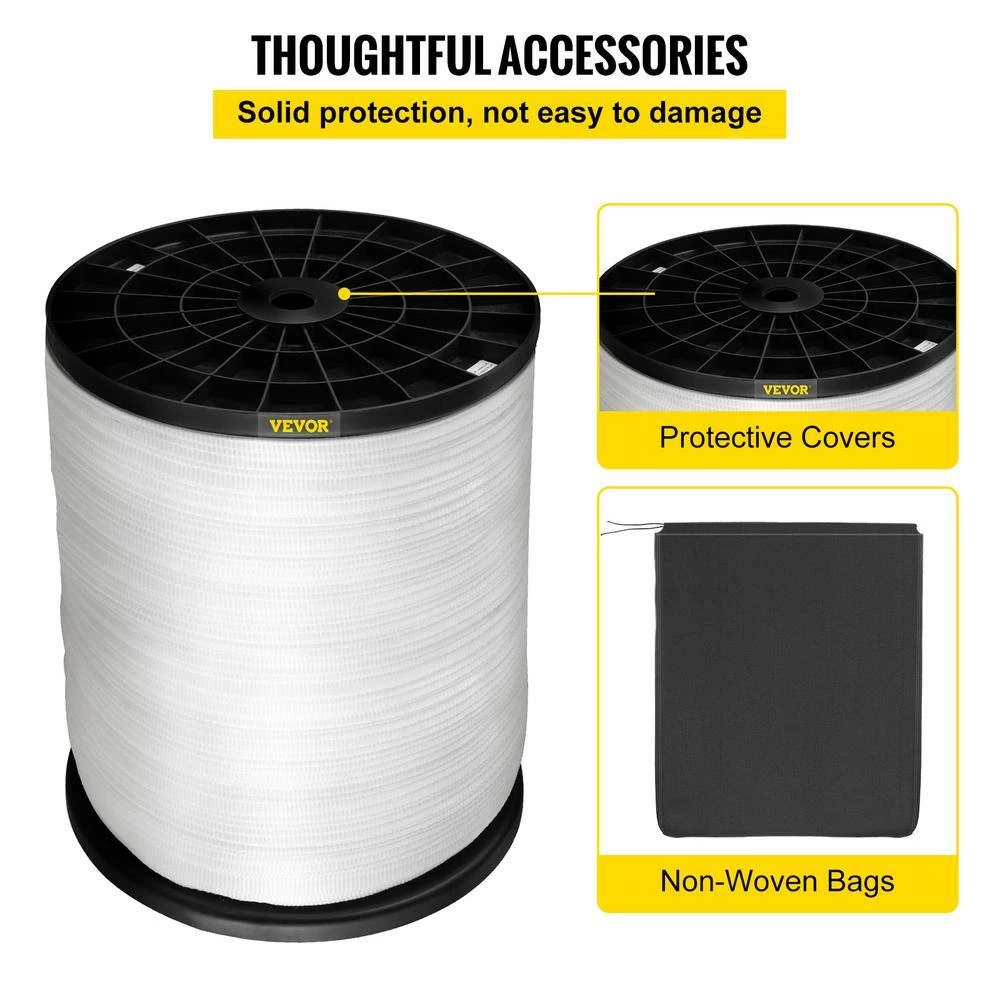 1800 lbs. Polyester Pull Tape 630 ft. x 5/8 in. Flat Tape for Wire and Cable Conduit Work Variable Functions, White by VEVOR 7 1800 lbs. Polyester Pull Tape 630 ft. x 5/8 in. Flat Tape for Wire and Cable Conduit Work Variable Functions, White by VEVOR - Image 5