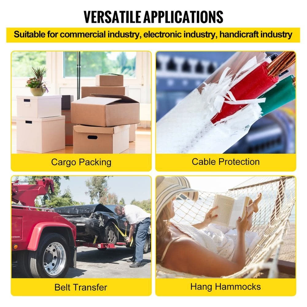 1800 lbs. Polyester Pull Tape 630 ft. x 5/8 in. Flat Tape for Wire and Cable Conduit Work Variable Functions, White by VEVOR 8 1800 lbs. Polyester Pull Tape 630 ft. x 5/8 in. Flat Tape for Wire and Cable Conduit Work Variable Functions, White by VEVOR - Image 6