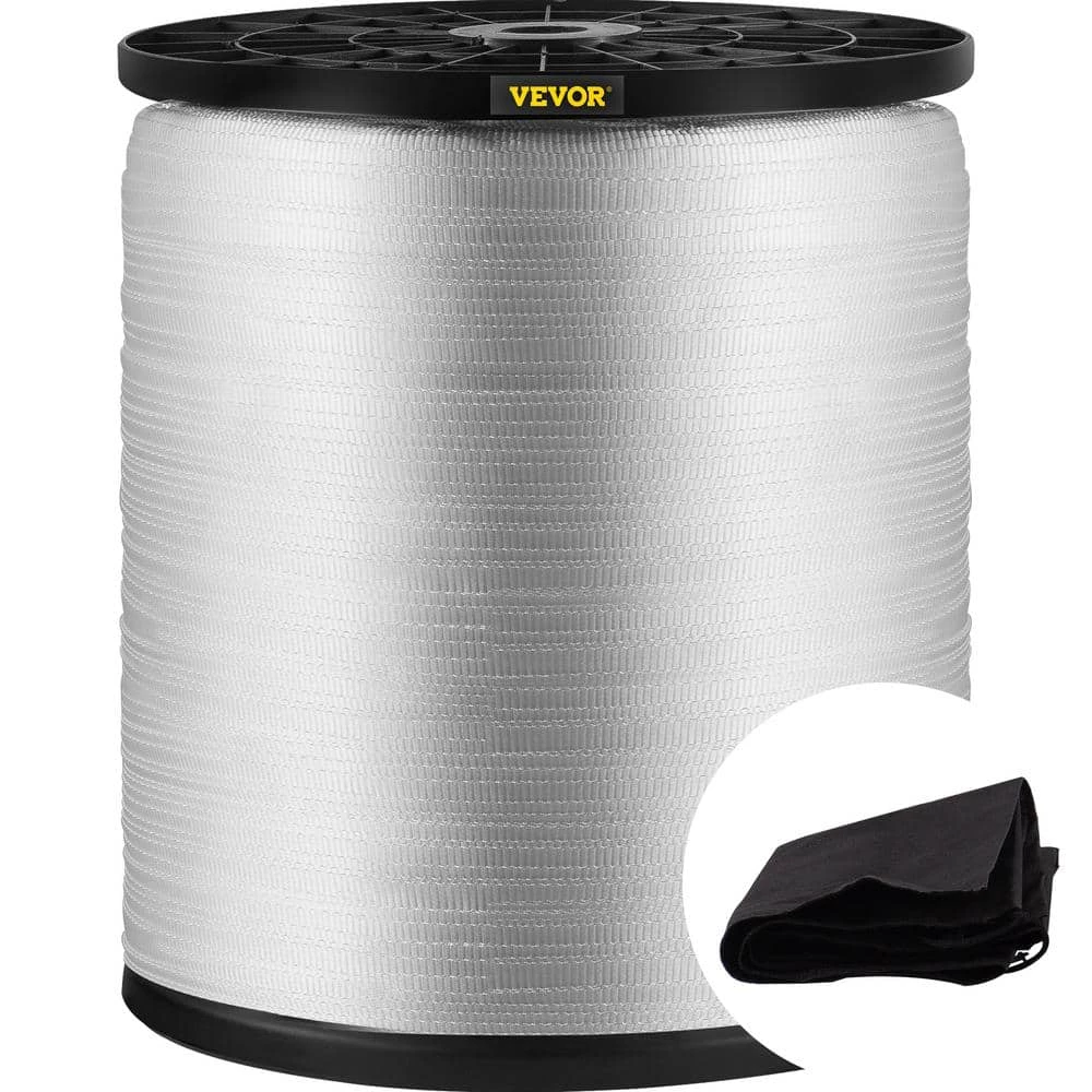 2500 lbs. Polyester Pull Tape 3153 ft. x 3/4 in. Polyester Webbing Suitable For Packaging In Crafting, White by VEVOR 2 2500 lbs. Polyester Pull Tape 3153 ft. x 3/4 in. Polyester Webbing Suitable For Packaging In Crafting, White by VEVOR