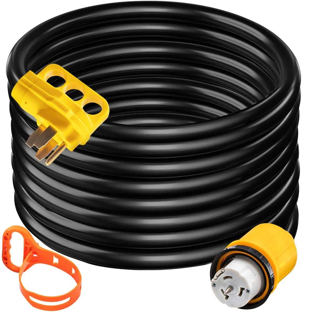 30 ft. 50 Amp 250-Volt 12,000-Watt Black Cable Generator Power Cord ETL Listed Extension Cord by VEVOR 3 30 ft. 50 Amp 250-Volt 12,000-Watt Black Cable Generator Power Cord ETL Listed Extension Cord by VEVOR